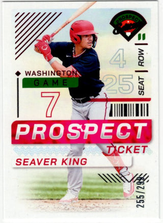 Seaver King 2024 Panini Prospect Edition Prospect Ticket Card #173 255/299