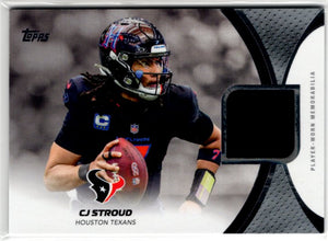 CJ Stroud 2026 Topps Flagship Player-Worn Patch Card #NFLM-CS