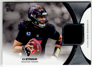CJ Stroud 2026 Topps Flagship Player-Worn Patch Card #NFLM-CS