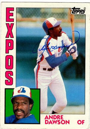 Andre Dawson 1984 Topps Jumbo Card Autograph Card #20