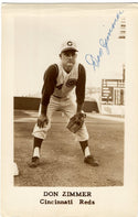 Don Zimmer Signed with Blue Pen Autograph Postcard