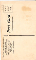 Willie Taylor Autograph Post Card Sign with pen