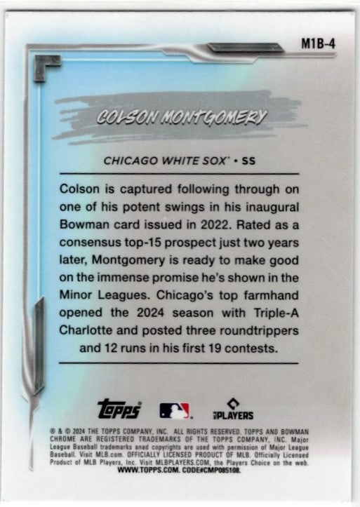 Colson Montgomery 2024 Bowman Chrome My 1st Bowman Card #M1B-4