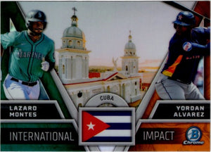 Lazaro Montes & Yordan Alvarez 2024 Bowman Chrome International Impact Card #11-14