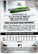 Jackson Chourio 2026 Topps Finest Common Refractor Card #66