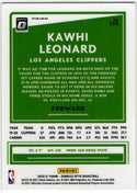 Kawhi Leonard 2020-21 Panini Donruss Optic Purple Prizm Card #125