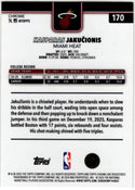 Kasparas Jakucionis Topps Chrome 2026 RC Card #170