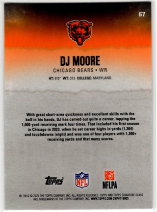 DJ Moore 2025 Topps Signature Class Pandora Chrome Card #67