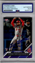 Victor Scott II 2024 Topps Autographed Card #26 PSA/DNA Certified