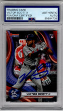 Victor Scott II 2024 Topps Autographed Card #61 PSA/DNA Certified