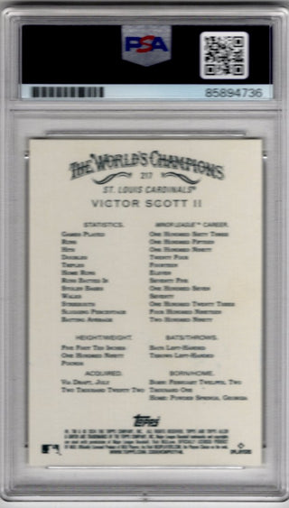 Victor Scott II 2024 Topps Autographed Card #217 PSA/DNA Certified