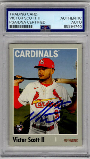 Victor Scott II 2024 Topps Autographed Card #105 PSA/DNA Certified