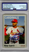Victor Scott II 2024 Topps Autographed Card #105 PSA/DNA Certified