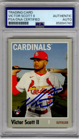 Victor Scott II 2024 Topps Autographed Card #105 PSA/DNA Certified