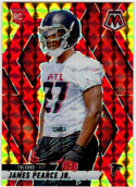 James Pearce JR. 2025 Panini Mosaic Red & Yellow Reactive Prizm RC Card #357 05/89