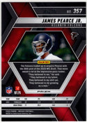 James Pearce JR. 2025 Panini Mosaic Red & Yellow Reactive Prizm RC Card #357 05/89