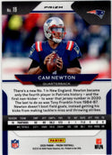 Cam Newton 2020 Panini Red Cracked Ice Prizm Card #19