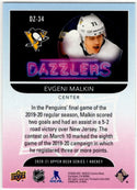 Evgeni Malkin 2020-21 Upper Deck Dazzlers Orange Card #DZ-34