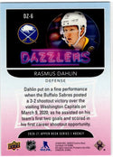 Rasmus Dahlin 2020-21 Upper Deck Series 1 Dazzlers Orange Card #DZ-6