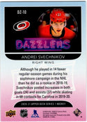 Andrei Svechnikov 2020-21 Upper Deck Series 1 Dazzlers Orange Card #DZ-10