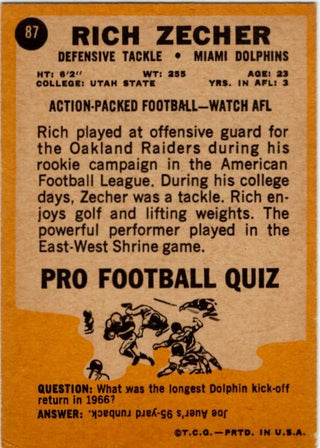 Rich Zecher 1967 Topps Card #75