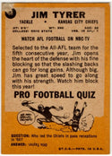 Jim Tyrer 1967 Topps card #68
