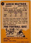 Arch Matsos 1967 Topps Card #37
