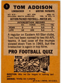 Tom Addison 1967 Topps Card #5
