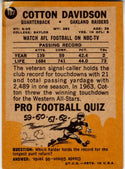 Cotton Davidson 1967 Topps Card #107