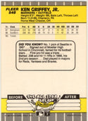 Ken Griffey Jr 1989 Fleer Card #548