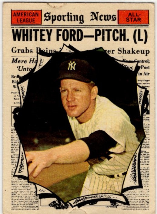 Whitey Ford 1961 Topps High # All-Star Card #586