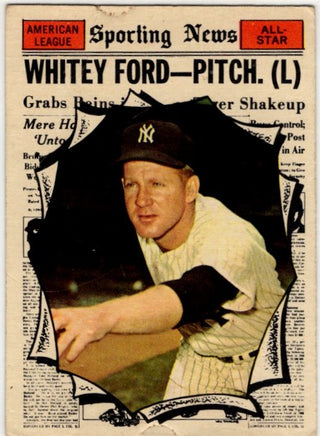 Whitey Ford 1961 Topps High # All-Star Card #586