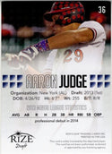 Aaron Judge 2013 Leaf Rize Draft Card #36