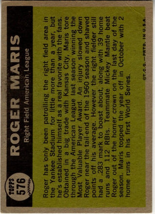 Roger Maris 1961 Topps High # All-Star Card #576