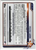 Pedro Leon 2021 Bowman Chrome Prospect Sapphire Orange Cracked Ice Refactor Card #BCP-189 48/75