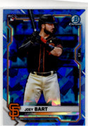 Joey Bart 2021 Bowman Chrome Sapphire Blue Cracked Ice Refactor RC Card #23