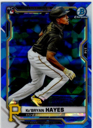 Ke'Bryan Hayes 2021 Bowman Chrome Sapphire Blue Cracked Ice RC Card #29