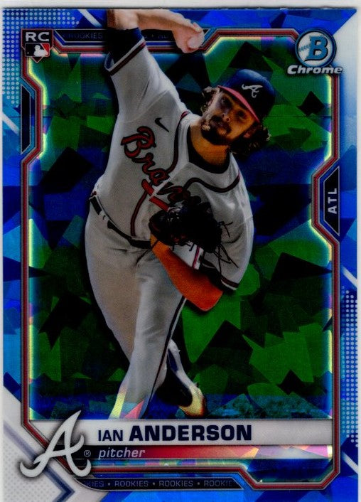 Ian Anderson 2021 Bowman Chrome Sapphire Blue Cracked Ice RC Card #76