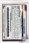 Cristian Santana 2021 Bowman Chrome 1st Bowman Sapphire Ble Cracked Ice Card #BCP-186