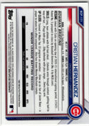 Cristian Hernandez 2021 Bowman Chrome Prospect 1st Bowman Sapphire Blue Cracked Ice Card #BCP-171