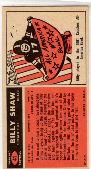 Billy Shaw 1965 Topps Card #41