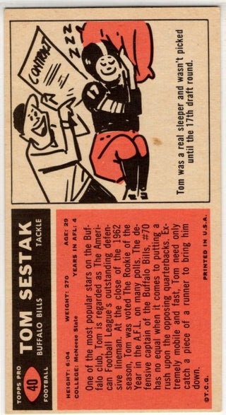 Tom Sestak 1965 Topps Card #40
