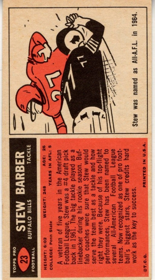 Stew Barber 1965 Topps Card #23