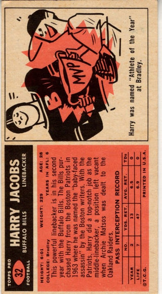 Harry Jacobs 1965 Topps Card #32