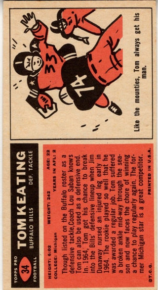 Tom Keating 1965 Topps Card #34