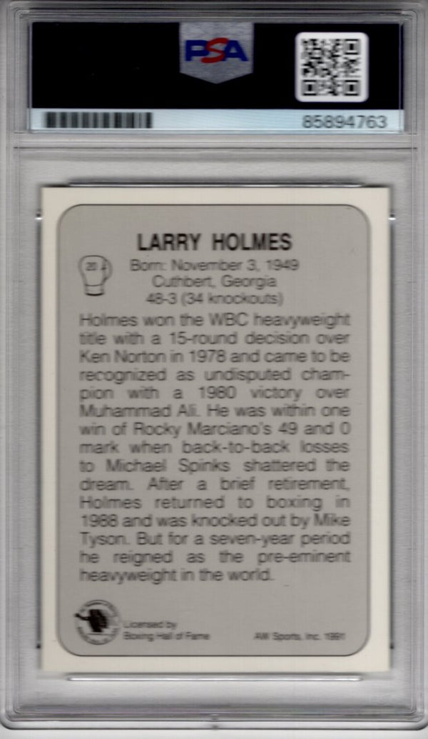 Larry Holmes 1991 Authentic Autograph PSA/DNA Certified