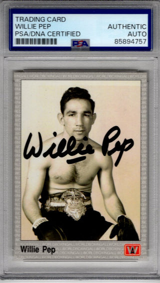 Willie Pep 1991 Authentic Autograph PSA/DNA Certified