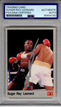 Sugar Ray Leonard 1991 Authentic Autograph PSA/DNA Certified