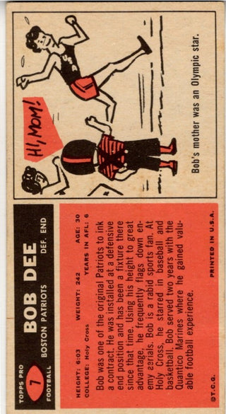 Bob Dee 1965 Topps Card #7