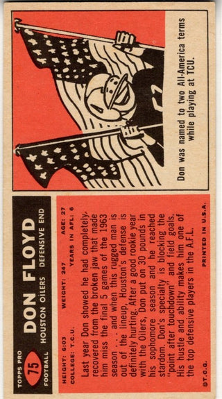 Don Floyd 1965 Topps Card #75